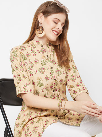 Women Tunic Woven Rayon Floral Printed Top