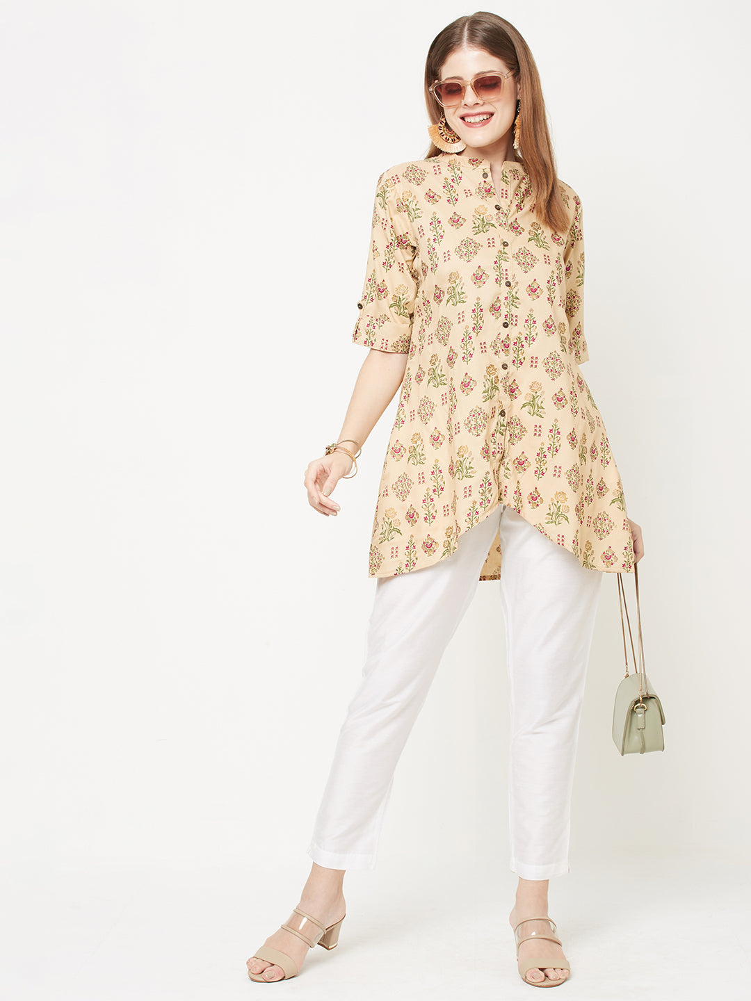 Women Tunic Woven Rayon Floral Printed Top