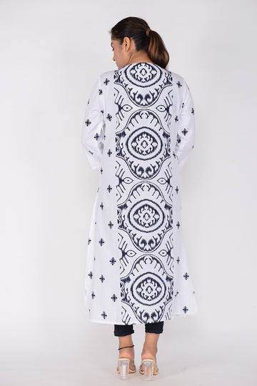 Sitayya Women Printed A-Line Woven Cotton Flex Ethnic Kurta