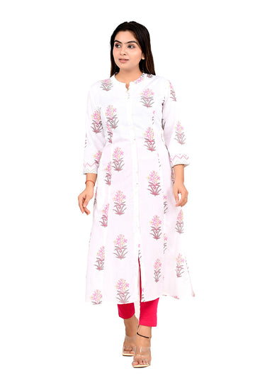 Sitayya Womens Printed Straight Fit Woven Cotton Ethnicwear kurta