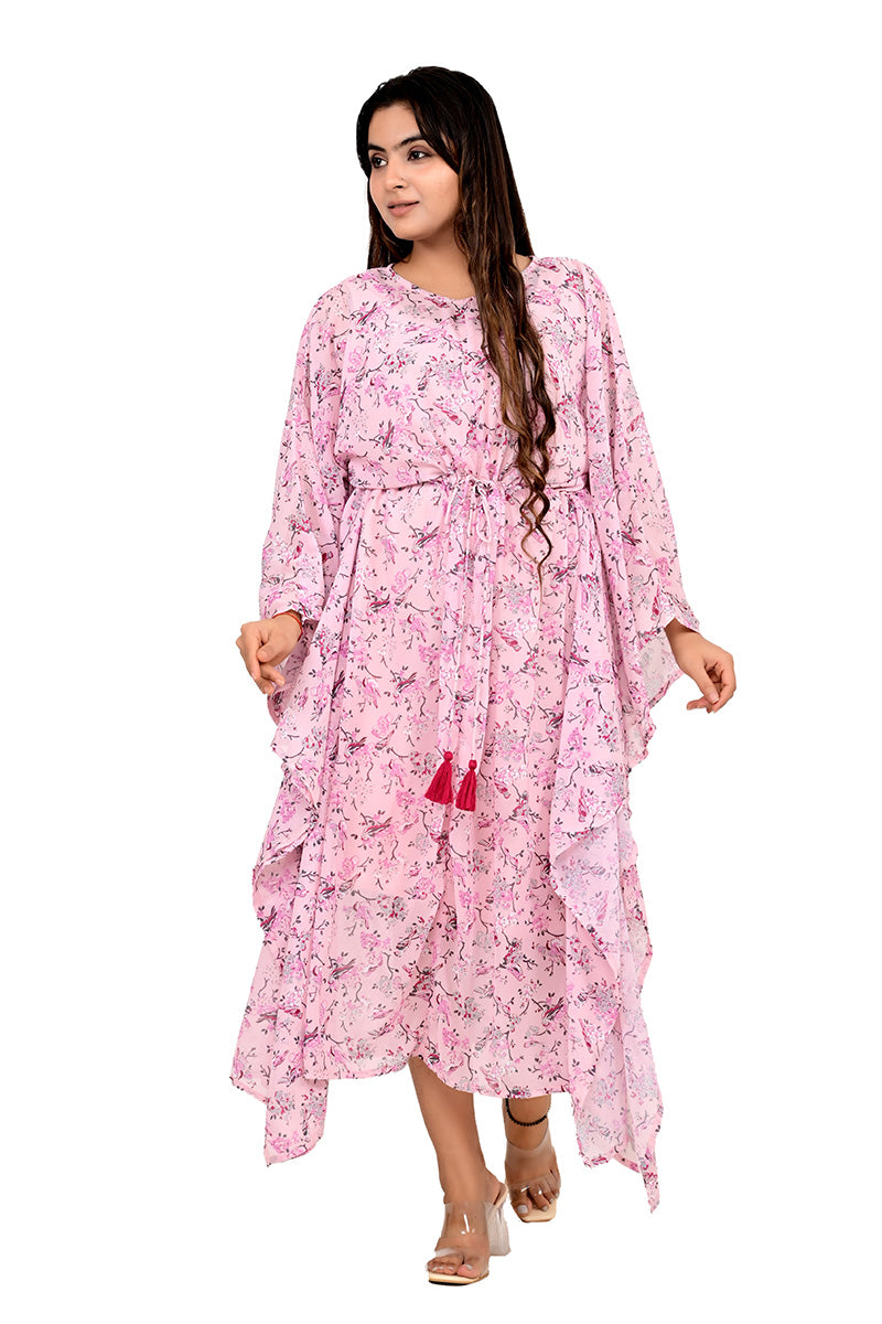 Sitayya Womens Printed Long Dress Georgette Ethnicwear Dress