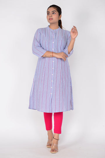 Sitayya Women Printed A-line Woven Cotton Day Wear Ethnic Kurta
