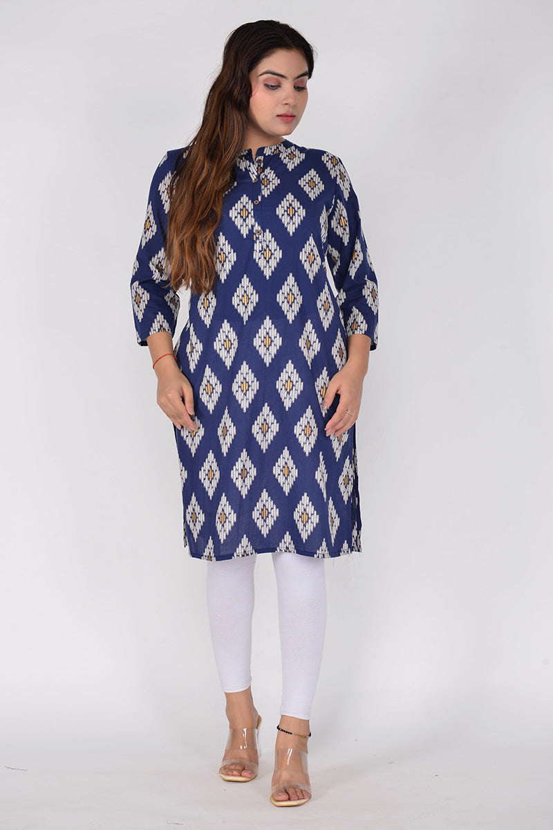 Women Printed Straight Fit Woven Cotton kurta