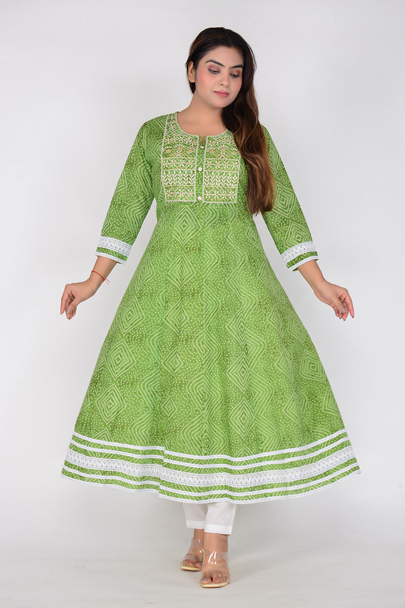 Sitayya Women Printed Set Woven Cotton Ethnic Kurta & Pant Set