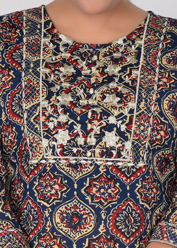 Sitayya Women Printed A-Line Woven Rayon Ethnicwear Kurta