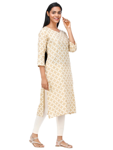 Women's Wear Woven Rayon Printed Straight Kurti